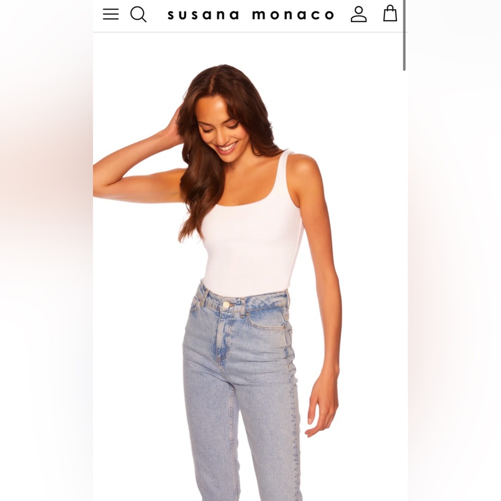 Susana Monaco Essential Everyday Tank in White size XS